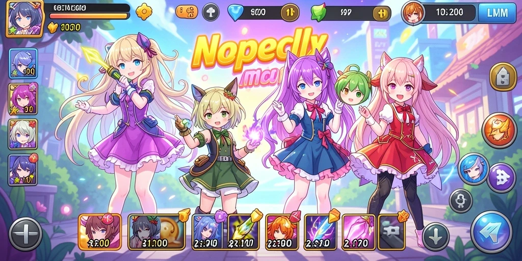 Screenshot 1 menunjukkan karakter utama dalam aksi.